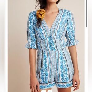 Farm Rio x Anthropologie Evie Romper small